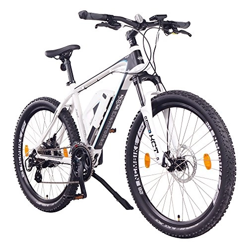 Mountain bike elettriches : NCM Prague Bicicletta elettrica Mountainbike, 250W, Batteria 36V 13Ah 468Wh (26" Bianco)