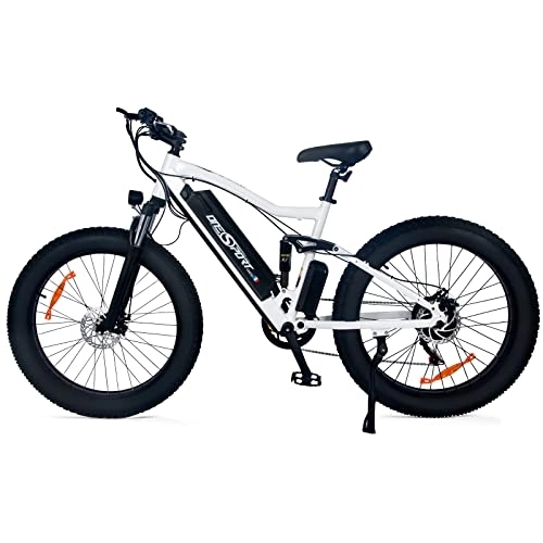 Mountain bike elettriches : Onesport Bici Elettrica Ebike Mtb: Forcella Mtb Motore a 26 Velocità Ammortizzata 250w Bicicletta Elettrica Assistita 48v Bicielettriche Per Adulti