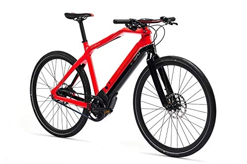 Mountain bike elettriches : Pininfarina Evoluzione Sportiva Carbon Nuvinci Trasmissione cinghia bicicletta elettrica, Unisex - Adulto, Bicicletta elettrica., 87002000, Colore: rosso, M