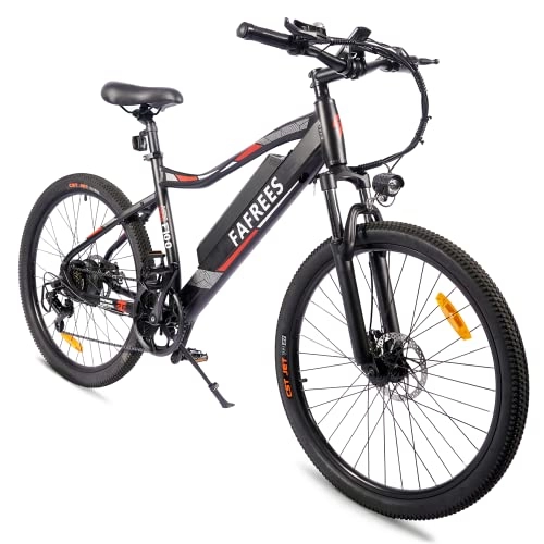 Mountain bike elettriches : Pratico Bici Elettrica Mountain Bike 250W, Batteria di Grande Capacità 36V / 11, 6AH | Shimano a 7 velocità | Fino a 25km / h | 40-90 km (black)