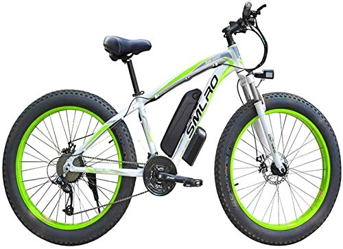 Mountain bike elettriches : RDJM Bciclette Elettriche, 26 Biciclette Pollici elettrici, Pneumatici 4, 0 Fat Moto 48V 1000W meccaniche Freni a Disco Esterna in Bicicletta for Adulti (Color : Green)