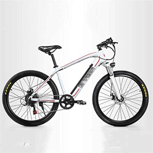 Mountain bike elettriches : RDJM Bciclette Elettriche, 26 Pollici Bici Bicicletta elettrica, 48V350W velocità variabile off-Road Bici Display LCD Forcella Bici Bicicletta (Color : White)