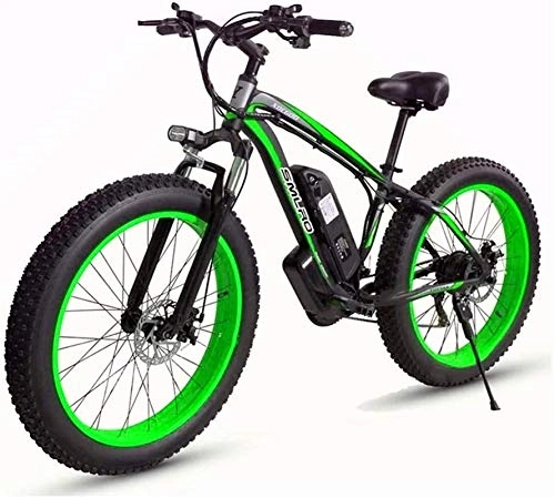 Mountain bike elettriches : RDJM Bciclette Elettriche Deserto Neve Bike 48V1000W elettrica Bicycle.17.5AH Batteria al Litio, 4.0 Pollici Gomma Dura Coda Biciclette, Maschio Adulto off-Road (Color : A)