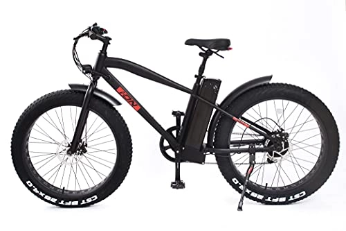 Mountain bike elettriches : REVOE I- rius Fat 26, Bicicletta elettrica Unisex Adulto, Nero, 26