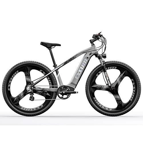 Mountain bike elettriches : RICH BIT M520 Bici elettrica, Mountain bike elettrica da 29 pollici, Batteria agli ioni di litio 48V * 14AH Ebike a 7 velocità (grigio)