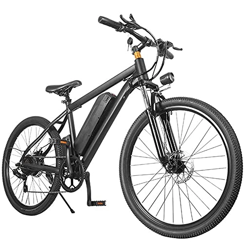 Mountain bike elettriches : RSTJ-Sjef Bici Elettrica per Adulti, Bicicletta da Montagna Elettrica da 26 Pollici con Batteria agli Ioni di Litio da 10, 4 Ah Rimovibile, Bici Elettrica per Adulti A 7 velocità