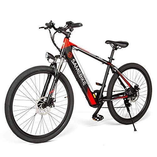 Mountain bike elettriches : SAMEBIKE Bicicletta elettrica 3 modalità, 250 W, mountain bike, 36 V, 8 Ah, batteria al litio rimovibile con alto contenuto di carbonio