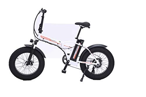 Mountain bike elettriches : Shengmilo Bicicletta elettrica da Montagna Pieghevole elettrica elettrica da 500W * 48V * 15Ah 20 Pollici Shimano 7 Biciclette da Città con Display LCD per Adulti (Arancione (Pneumatico a Raggi))