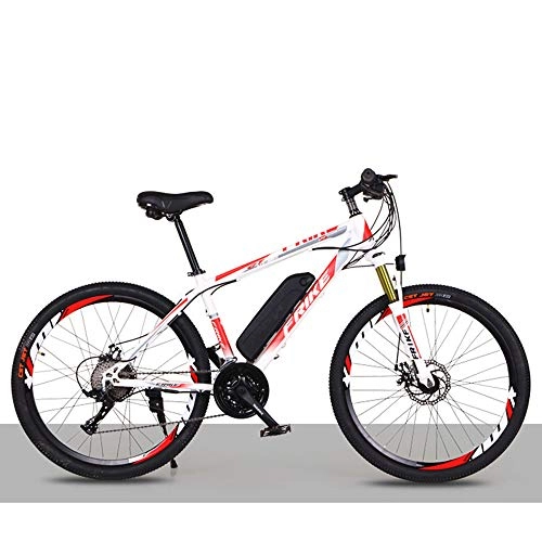 Mountain bike elettriches : SMAA Bici elettrica per Adulto, 26 '' Electric Mountain Ebike Biciclette, 21 velocità 36V 8A Batteria al Litio Rimovibile Batteria al Litio 250W Motore Potente, 4