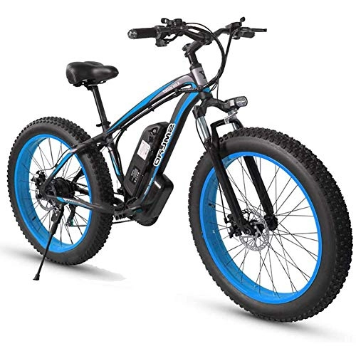 Mountain bike elettriches : Starsmyy Bici Elettrica da 26", Mountain Bike Elettrico Fat Bike Ebike 500W 48V 15Ah Mountain Bike per Spostamenti All'aperto, Blu