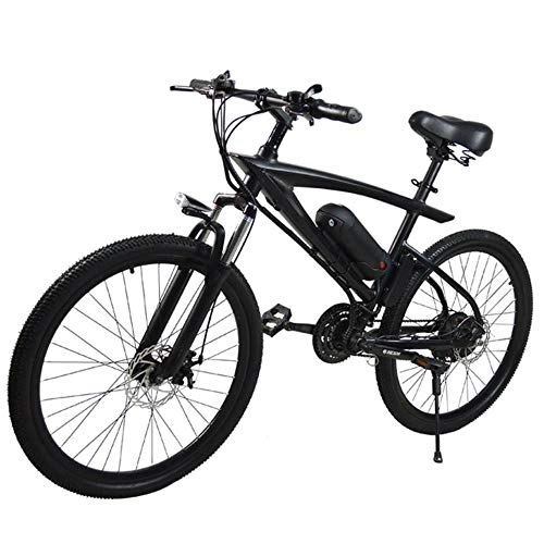 Mountain bike elettriches : suyanouz Nuova Auto Elettrica 36V per Adulti Batteria al Litio Boost A Due Ruote Batteria Snow Beach Mountain Bike, Nero