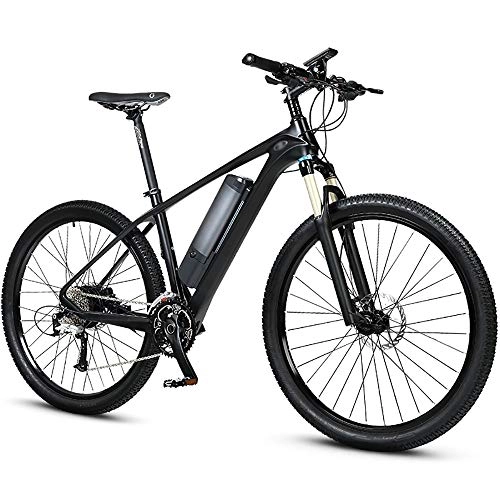 Mountain bike elettriches : SXC Bicicletta Elettrica da Città Materiale in Fibra di Carbonio 27.5", 36V / 240W / 10.5ah, La Gamma di Crociera è di Circa 230 km, Tempo di Ricarica 2.5H-3.5H