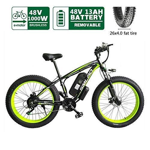 Mountain bike elettriches : TCYLZ Ebikes - Bicicletta elettrica con pneumatici da 26", mountain bike con batteria al litio (48 V 13 Ah) e motore da 750 W, adatta per ogni tipo di filo, da uomo