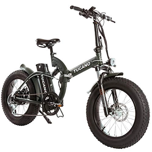 Mountain bike elettriches : tucano marnaula Monster 20 FS eBike Plegable - Suspensin Delantera - Motor 500W(Verde)
