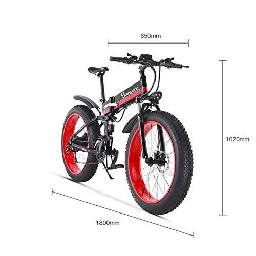 Mountain bike elettriches : Unbekannt Ebike 500W 48V12AH Pieghevole elettrica da Mountain Bike 26 'Full Suspension