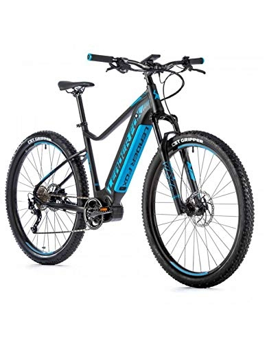Mountain bike elettriches : Velo Electrique-VAE - Mountain bike Leader Fox 29 awalon 2020, motore centrale Bafang m420, 36 V, 17, colore: Nero / Blu