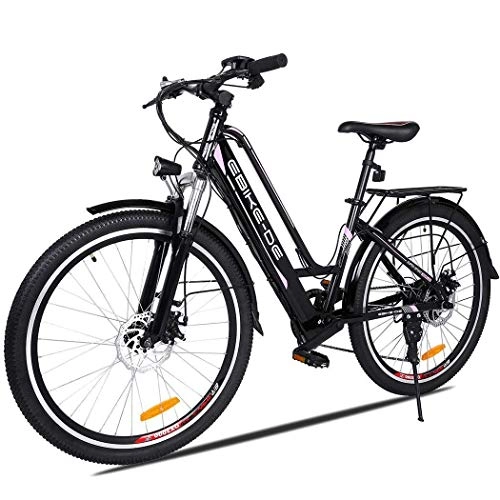 Mountain bike elettriches : Vivi Bicicletta elettrica da 250 W Mountain Bike elettrica per Adulti, Bicicletta elettrica da 26"15Mph con Batteria agli ioni di Litio 8AH, Cambio Professionale a 7 velocità (Black)
