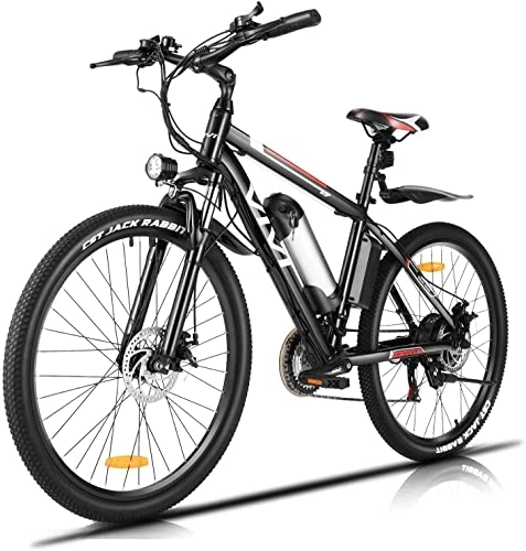 Mountain bike elettriches : Vivi Bicicletta elettrica da mountain bike da 26 pollici, con batteria rimovibile da 36 V / 8 Ah, cambio a 21 marce, velocità massima di 25 km / h / chilometraggio, ricarica fino a