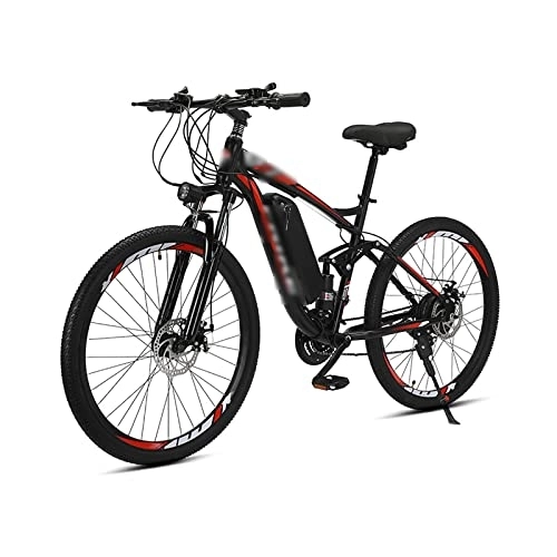 Mountain bike elettriches : WASEK Mountain bike elettrica, ciclomotore fuoristrada a doppia scossa a velocità variabile, bicicletta elettrica, scooter pendolari lavoro (red 10A)