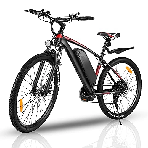 Mountain bike elettriches : WIND SPEED Vélo Electrique VTT 27.5 Pouces, 250W VTT E-MTB 36V / 10.4 Ah Li-Ion Batterie, Boîte de Vitesse 21 Vitesses Velos de Montagne