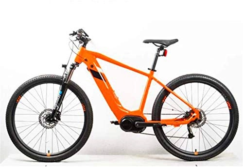 Mountain bike elettriches : WJSWD Bici elettrica, Bici elettriche, in Lega di Alluminio 36V14A Bikes Biciclette 250W Doppio Freni a Disco for Adulti Outdoor Sports Batteria al Litio Beach Cruiser per Adulti (Color : Orange)
