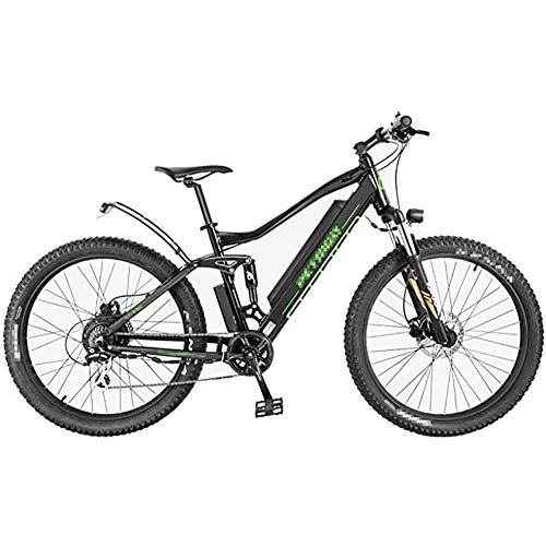 Mountain bike elettriches : WXX Bicicletta Elettrica per Adulti da 27, 5"Batteria al Litio Rimovibile da 36 V 10 Ah / 14 Ah per Mountain Bike Elettrica A 7 velocità per Sport all'Aria Aperta, Nero