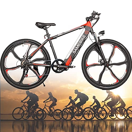 Mountain bike elettriches : WZFANJIJ E-Bike, Bici Elettrica a Pedalata Assistita, Motore Brushless High Speed a 5 velocità da 350W e Batteria da 36 V, 8 Ah, Ruote da 26" e Cambio