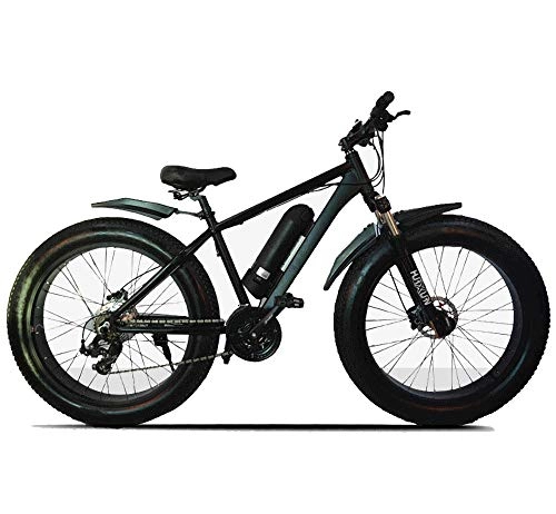 Mountain bike elettriches : XMIMI Bici elettrica 26 Pollici 21 velocità 350W Pneumatici Larghi Bicicletta elettrica al Litio con Batteria al Litio da Turismo Elettrico