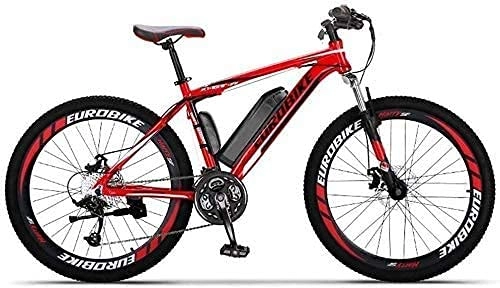 Mountain bike elettriches : YANGHONG-Mountain bike sportiva- Bici da montagna elettrica per adulti, batteria al litio 36V, lega di alluminio aerospaziale 27 velocità bicicletta elettrica per biciclette da 26 pollici, a, 40 km OU