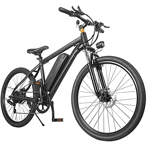 Mountain bike elettriches : YYGG Bici Elettrica, 26" E-Bike, 40-50KM, 350W, Bicicletta Elettrica a Pedalata Assistita Unisex Adulto, Nero