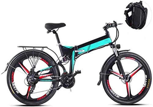 Mountain bike elettriches : ZJZ Biciclette elettriche da 26 Pollici, Bici da Donna da Uomo per Adulti da 48 V 10, 4 Ah Mountain Boost