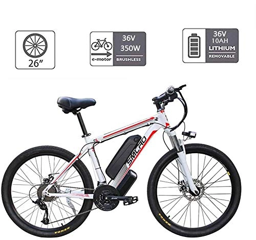 Mountain bike elettriches : ZJZ Biciclette elettriche per Adulti, Bici in Lega di Alluminio da 360 W Bicicletta Rimovibile 48V / 10Ah Batteria agli ioni di Litio Mountain Bike / Bicicletta per pendolari