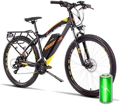 Mountain bike elettriches : ZJZ Mountain Bike elettrica, Bicicletta elettrica da 400 W 26 '' con Batteria agli ioni di Litio Rimovibile 36V 8Ah / 13Ah per Adulti, Cambio a 21 velocità