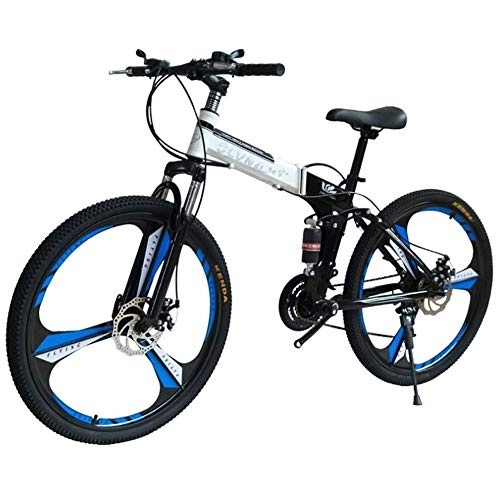 Mountain Bike pieghevoles : 2020 nuovo colore modella in Bici bicicletta 26 pollici in freno a doppio disco bicicletta maschio e femmina adulta auto doppio ammortizzatore bicicletta a velocità variabile studente white1 HRTT