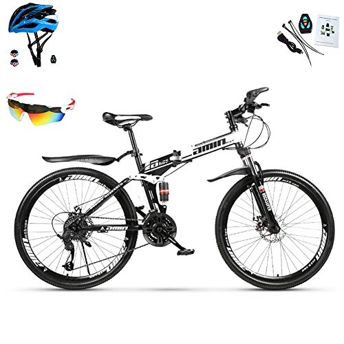 Mountain Bike pieghevoles : AI-QX Mountain Bike Pieghevole, Cambio 30 velocità, 26 Pollici, Nero