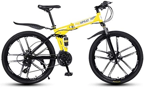 Mountain Bike pieghevoles : Aoyo 24-velocità Mountain Bike for Adulti, Alluminio Leggero Sospensione Totale Frame, Forcella della Sospensione, Freni a Disco,