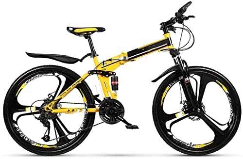 Mountain Bike pieghevoles : ASDF Mountain Bike per Adulti - Mountain Bike Fuoristrada per Adulti con Ruota da 26 Pollici, per Bicicletta da Strada Pieghevole a velocità variabile a 24 velocità, Telaio in Acciaio al Carbonio