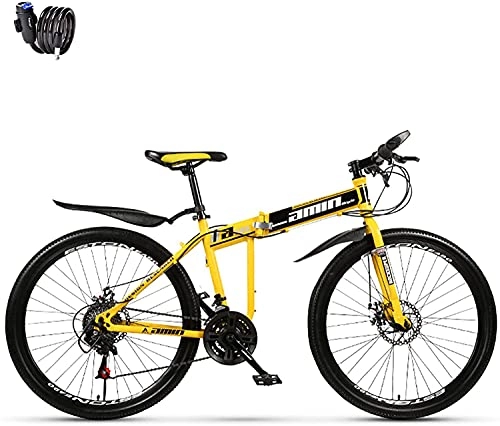 Mountain Bike pieghevoles : ASEDF Piegatura della Mountain Bike 26 in 27-velocità Dual-Shock Integrato Ruota Piegatura della Mountain Bike Bicicletta per Adulti, Uomini, Donne L