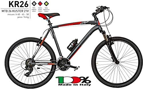 Mountain Bike pieghevoles : Bici Misura 26 Uomo MTB Front Alluminio KUSTER 21V Art. KR26 (45 CM)