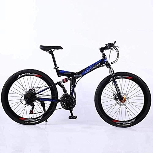 Mountain Bike pieghevoles : HongLianRiven BMX Folding Bike, Mountain Bike, Bicicletta della Strada, Soft Coda Bike, 26 Pollici 21 / 24 / 27 Speed Bike, Studente di Variable Speed Bike 7-20 (Color : D, Size : 24 Speed)