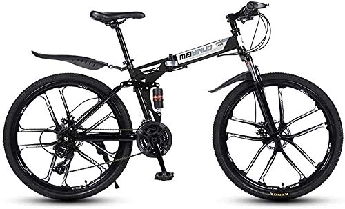 Mountain Bike pieghevoles : KRXLL Mountain Bike a 21 velocità 26 per Freni a Disco a Forcella per Telaio Completo in Alluminio Leggero