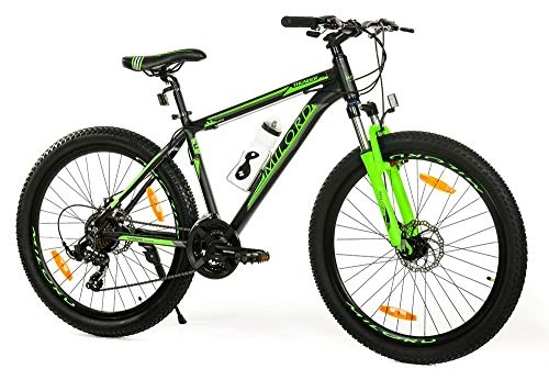 Mountain Bike pieghevoles : Milord. MTB Mountain Trekking Bike, Bicicletta Thunder, 21 velocit - Nero Verde - 26