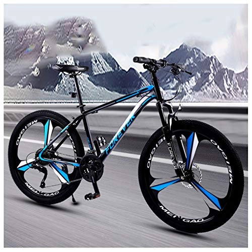 Mountain Bike pieghevoles : Mountain Bike, Freno A Disco 30-velocità Fuori Strada velocità Studente Corsa di Smorzamento Una Bicicletta Ruota da 26 Pollici Blu