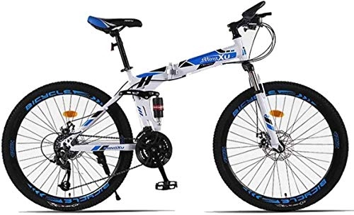 Mountain Bike pieghevoles : Qianqiusui 26" 27-velocità Folding Mountain Trail Biciclette, Compatto Commuter Bike, Shimano Drivetrain for l'adulto, YouthBoys e Ragazze, 1, 24Speed (Color : 11, Size : 24Speed)