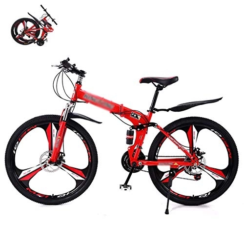Mountain Bike pieghevoles : STRTG Mountain Bike Pieghevole, Bicicletta Folding trasportabile, Unisex Folding MTB, 24 * 27 velocità Bicicletta Pieghevole Adulto 24 * 26 Pollici