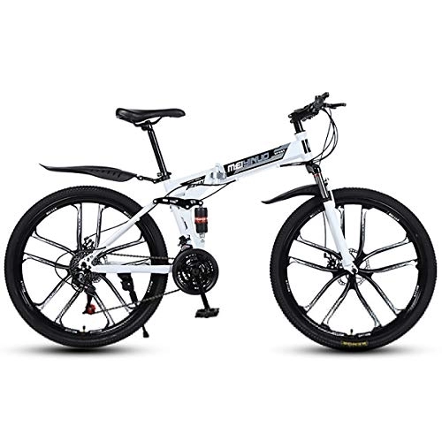Mountain Bike pieghevoles : STRTG Piegabile Bike+Folding MTB, Bicicletta Trasportabile Pieghevole, 21 * 24 * 27 velocità, 26 Pollici, for Bambini Bicicletta Pieghevole di velocità della Bici di Montagna