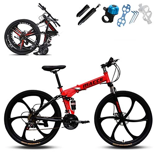Mountain Bike pieghevoles : XWDQ - Bicicletta da mountain bike per bambini 20 / 24 pollici con freni a disco, 61 cm., 24 speed