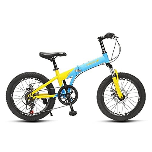 Mountain Bike pieghevoles : ZXQZ Mountain Bike Pieghevole da 20 '', Bicicletta Leggera per Studenti E Giovani a 6 velocità con Freni a Disco Anteriori E Posteriori (Color : Sky Blue)