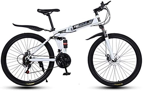 Mountain Bike pieghevoles : ZY 26in 24 velocit Mountain Bike for l'adulto, Leggero Completa Sospensione Frame, Forcella della Sospensione, Freno a Disco 5-27 (Colore: Y 2) LOLDF1 (Color : W 1)