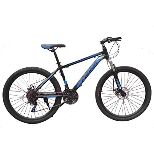 Mountain Bike : 21 velocità Bicicletta 20 Pollici (24 Pollici, 26 Pollici) Mens MTB Disc Brakes Mountain Bike, Blue, 24inches